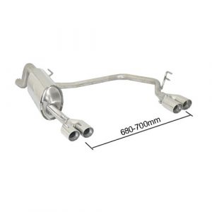 SCARICO RAGAZZON DESTRO-SINISTRO TERMINALI TONDI 2x70mm ALFA MITO