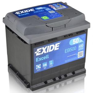 BATTERIA AUTO EXIDE 50Ah 450A polo Dx