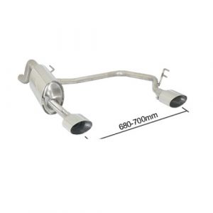 SCARICO RAGAZZON DESTRO-SINISTRO TERMINALI OVALI 135x90mm ALFA MITO