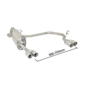 SCARICO RAGAZZON DESTRO-SINISTRO TERMINALI TONDI 2x70mm ALFA MITO