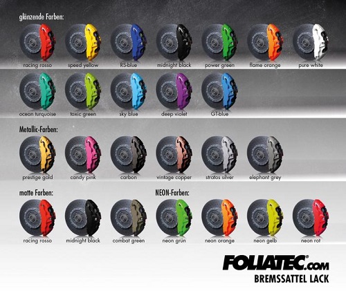FOLIATEC COLORI PINZE 2 - Milano-DRS.com - Distribuzione Ricambi Sportivi