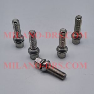 KIT 5 BULLONI SFERICO M14X1,50 L=48mm Ch17 RONDELLA MOBILE R13 OEM AUDI